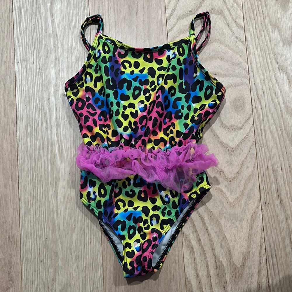 Rainbow leopard swimsuit